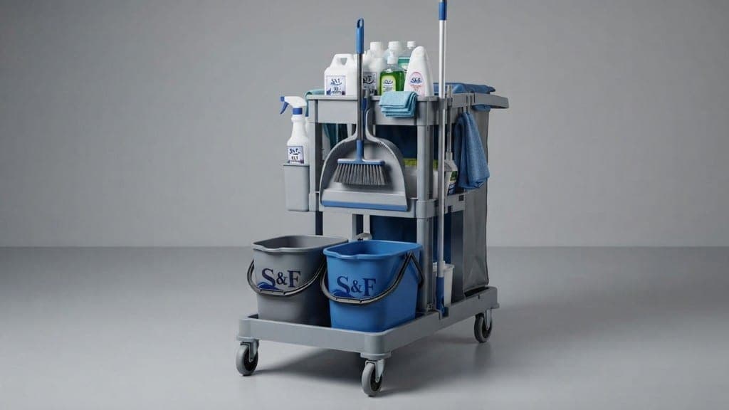 Dustpans and cleaning trolleys