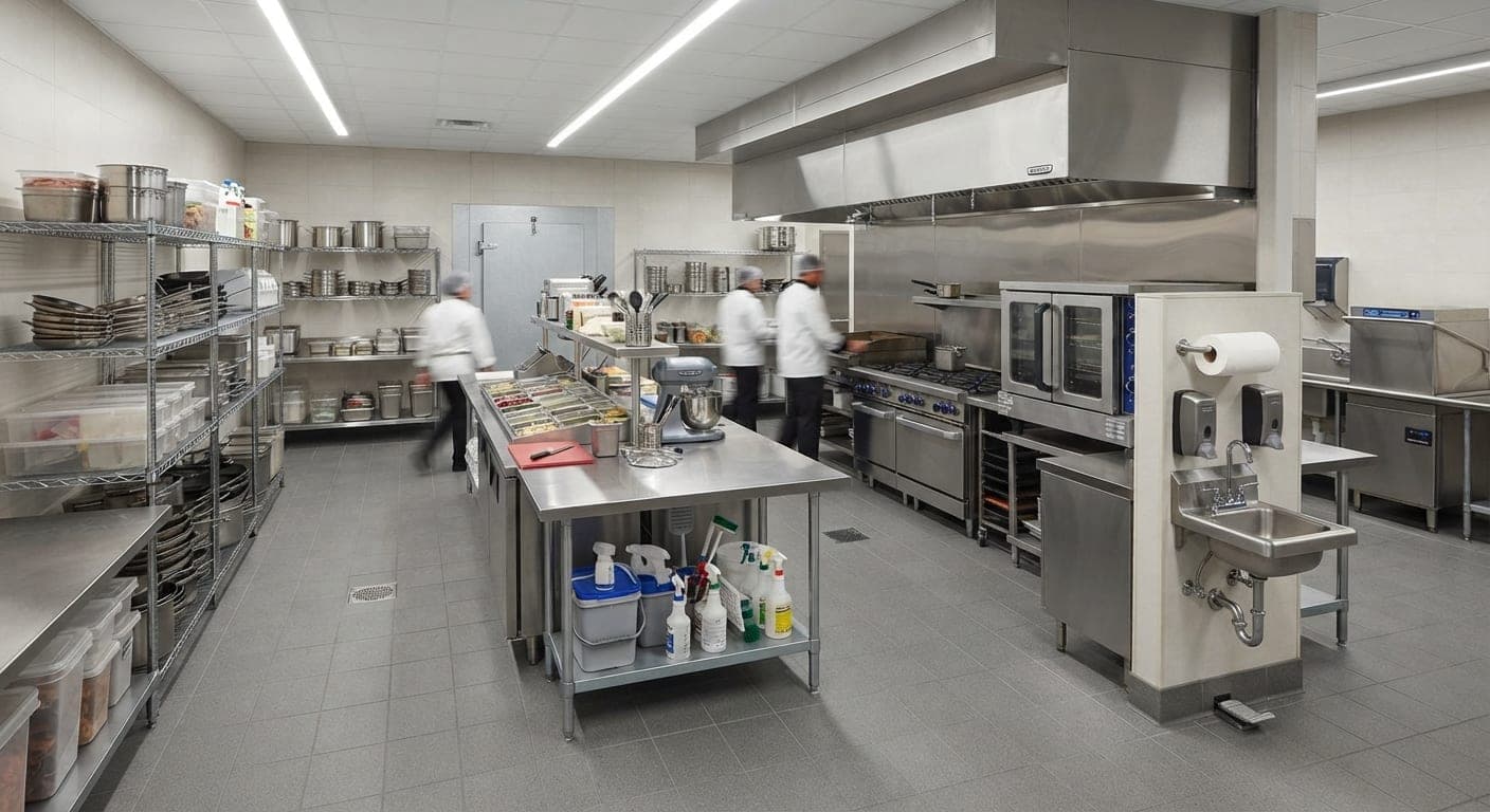 Commercial kitchen where pest control support may be required