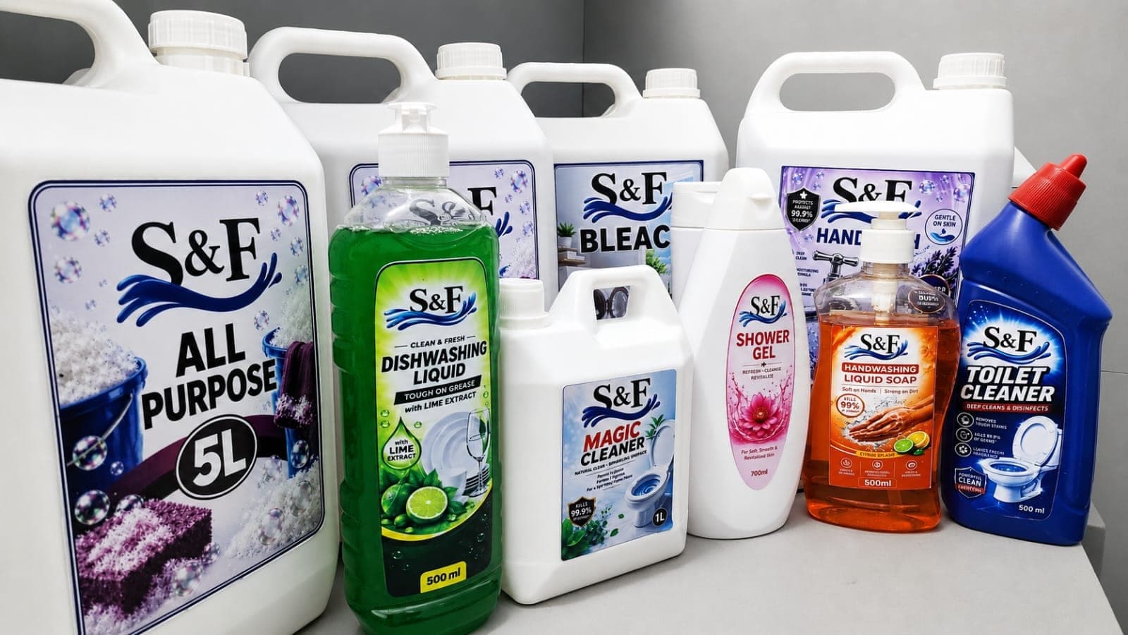 Shai & Fortuna cleaning consumables — detergents and washroom supplies